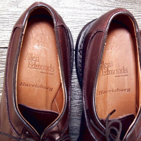 * NIB * $395 Allen Edmonds HARRISBURG Derby 8 D Brown * add $15 new Cedar Trees main image 8